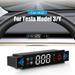 Car HUD Head Up Display LCD Display Speedometer For Tesla Model 3/Y 2019-2023