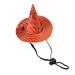 Halloween Pet Witch Hat Dog Transformed Into Hat Cat Holiday Costumes Cosplay Witch Hat With Ornaments Orange