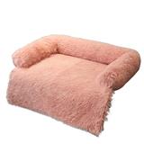 Plush Pet Sofa Bed Dog Bed Cat Bed Sofa Mattress Pet Sleeping Bed Pink