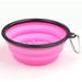 Portable Travel Pet Bowl Slow Feeder Collapsible Dog Bowl Foldable Expandable Cup Dish for Pet Cat Food Water Feeding Large Size (Pink)