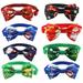 OUNONA 8Pcs Christmas Bowknot Ties Pet Costume Ornament Festival Supply (Random Color)