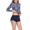 Fanxing Clearance Deals Women Sports Surfing Swimwear Bathing Suits Athletic Two Piece Rash Guard Long Sleeve Swimsuits