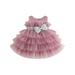 Musuos Baby Girls Dress Bow Mesh Tulle Tutu Ball Gown Princess Formal Party Dresses