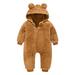 Entyinea Girl Jumpsuits Long Sleeve Romper Pants Outfits Clothes 80 Brown