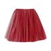 B91xZ Girls Dresses Toddler Girls Dress Summer Fashion Dress Princess Dress Casual Dress Tutu Mesh Skirt Outwear Red Sizes 18-24 Months