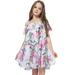 ZRBYWB Toddler Dress Summer Sleeveless Flat Shouders Floral Print Princess Dress Chiffon Bohemian Dress Fashion Party Dress