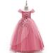 Miluxas Girls Shimmery Special Occasion Dresses Wedding Flower Girl Pageant Gown Party Dress Clearance Pink 9-10 Years