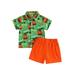 Toddler Boy Girl Halloween Outfit Pumpkin Short Sleeve Shirts Top Shorts Summer Kids Halloween Clothes