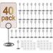 40 Pack Table Number Holders Place Card Holders Picture Holders Wire Photo Stand Menu Memo Clips for Wedding Birthday Party Anniversary Party Restaurant (Black)