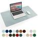 Uehgn Mouse Pad with Fastening Strap Reversible Easy to Clean Smooth Surface Non-Slip Large Desk Blotter Waterproof PVC Faux Leather Desk Table Protector Office Supplies