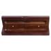 Hemoton 1Pc Clamshell-type Pen Box Wooden Pen Storage Box Display Box Storage Organizer