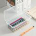 RKZDSR Plastic Pencil Case Large Capacity School Supplies Storage Organizer Box for Kids Clear