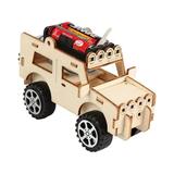 OUNONA Woodcraft Toy Wooden Car Construction Kit Wood Model 3D Wooden Puzzle Children Car Educational Toy DIY Kit for Children for Your Kids Fun Toy