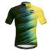 Sponeed Cycling Jersey Shirts Men Short Sleeve with 3 Pockets Bicycle Top Clothing Wear Green S