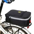 High-capacity Outdoor Bicycle Accessories Camping Bicycle Rack Pack Luggage Bag Bike Rear Carrier Bag Front Trunk Pannier REFLECTIVE BLACK