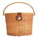 NUOLUX Wicker Front Handlebar Bike Basket Front Box with Lid and Handle (Brown)