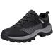 ZIZOCWA Fashion Lace Up Walking Shoes Sneakers for Men Comfortable Casual Non-Slip Tennis Hiking Shoes Soft Sole Thick Bottom Sport Shoe Black Size39