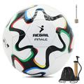 REGAIL Size 5 Soccer Ball for Youth Machine Stitched Football with Pump Needle and Storage Bag for Sports Training Match Game