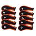 10Pcs Neoprene Golf Iron Headcover Golf Club Head Cover Protector Accessories Sticky Waterproof Sleeve for Training Equipment