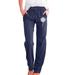 Quealent Women Pants Women s Lightweight Golf Pants with Pockets High Waisted Casual Track Work Ankle Pants for Women (Navy L)