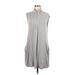 J Valdi Casual Dress: Gray Dresses - Women's Size Large