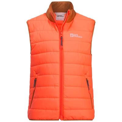 Steppweste JACK WOLFSKIN "ZENON VEST K", Kinder, Gr. 116, orange (fuzzy, orange), OBERSTOFF 100% POLYESTER, 1.FUTTER 100% POLYESTER, 2.FUTTER 100% POLYESTER FÜLLUNG 100% POLYESTER, Westen Image