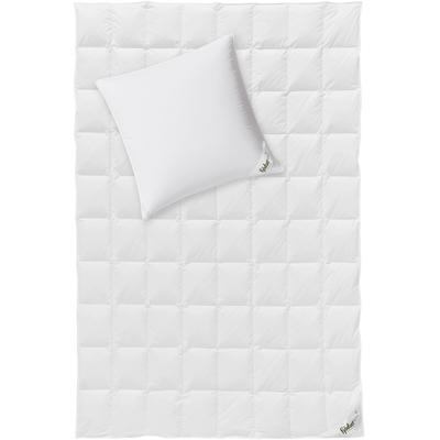 Daunenbettdecke + Kopfkissen FJÖDUR "Fleur", weiß, B/L: 135cm x 200cm Anzahl Teile 1, B/L: 80cm x 80cm Anzahl Teile 1, Bezug: Baumwolle Füllung: Entendaune/-feder, leicht, Bettdecken Bezug: 100% Baumwolle. Kopfkissen Bezug: 100% Baumwolle.... Image