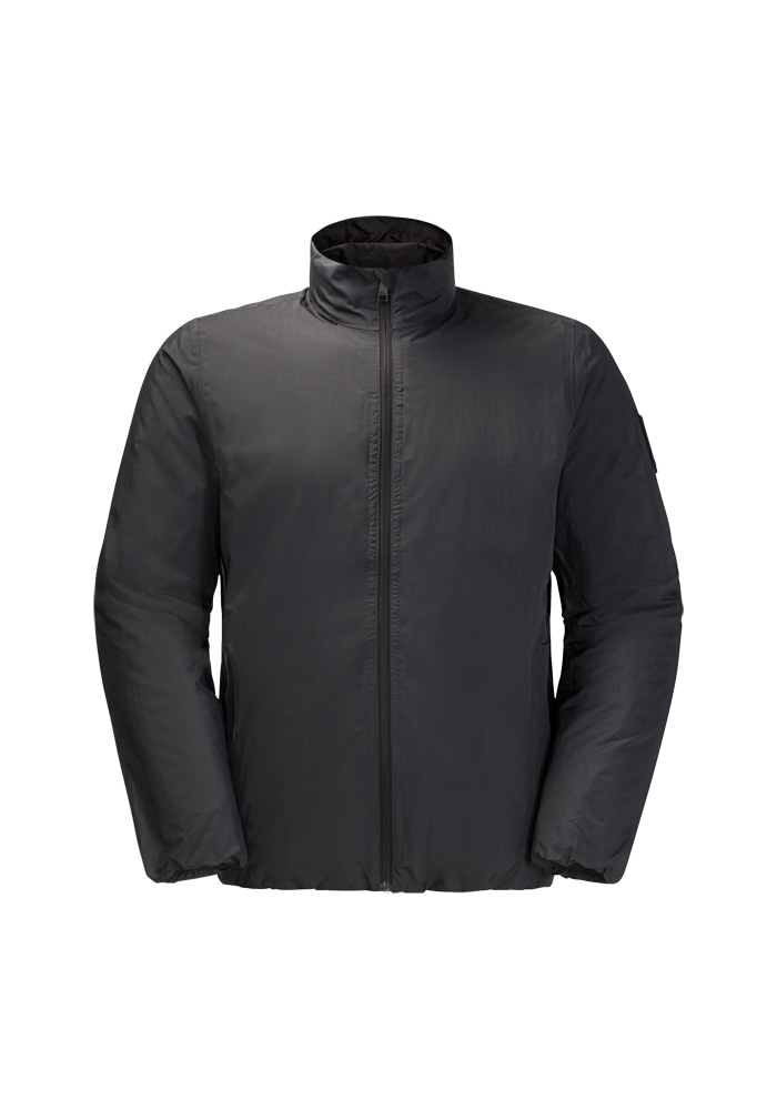 Outdoorjacke JACK WOLFSKIN "TEXTOR JKT M", Damen, Gr. M (50), grau (phantom), Hauptmaterial: 100% Polyamide; Futter: 100% Polyester (recycled); Füllung: 100% Polyester (recycled), Jacken Outdoorjacke
