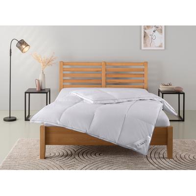 Daunenbettdecke HOME AFFAIRE "Moulle, Bettdecke 135x200 cm und 155x220 cm", weiß, B:135cm L:200cm, Bezug: 100% Baumwolle. Füllung: 90% Daunen, 10% Federn, Bettdecken, Bettdecken, Sommer oder Winter, Decke, Made in Germany, atmungsaktiv Image