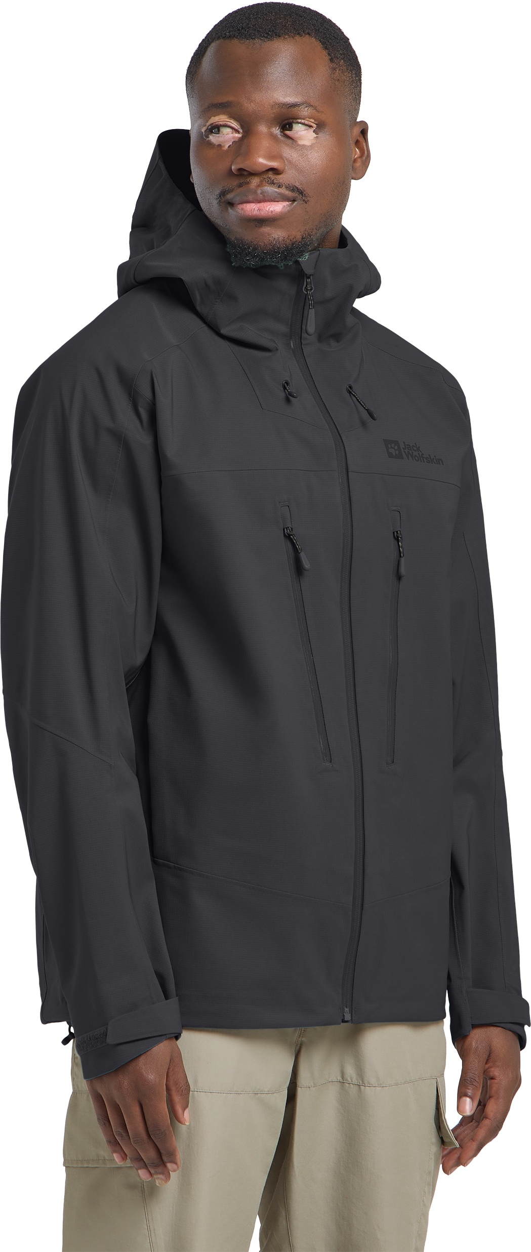 Funktionsjacke JACK WOLFSKIN "KAMMWEG 3L JKT M", Herren, Gr. M (50), grau (phantom), Oberstoff: 100% POLYESTER ; Futter 1: 100% POLYESTER ; Futter 2: 86% POLYAMID, 14% ELASTHAN; Futter 3: 100% POLYESTER, Jacken Funktionsjacke