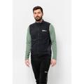 Funktionsweste JACK WOLFSKIN "MOROBBIA ALPHA VEST M" Gr. M (50), schwarz (black) Herren Westen Funktionswesten