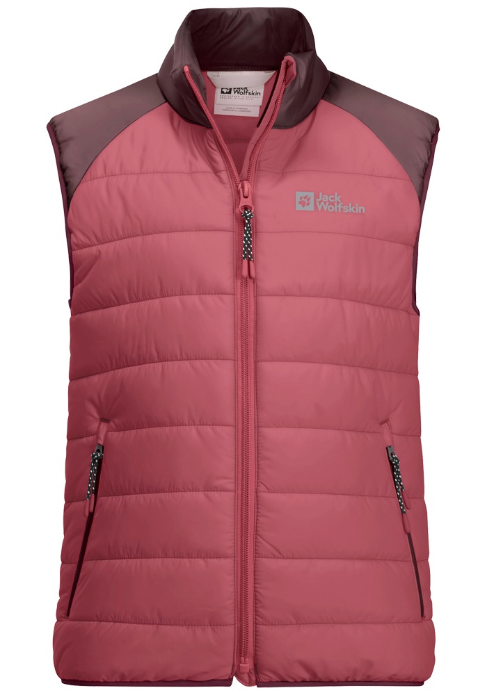 Steppweste JACK WOLFSKIN "ZENON VEST K", Kinder, Gr. 116, pink (soft, pink), OBERSTOFF 100% POLYESTER, 1.FUTTER 100% POLYESTER, 2.FUTTER 100% POLYESTER FÜLLUNG 100% POLYESTER, Westen Image