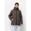 Funktionsjacke JACK WOLFSKIN "DEUTZER LONG JKT M", Herren, Gr. M (50), braun (cold, coffee), Hauptmaterial: 100% Polyester (recycled); Futter: 100% Polyester (recycled); Füllung: 100% Polyester (recycled), Jacken