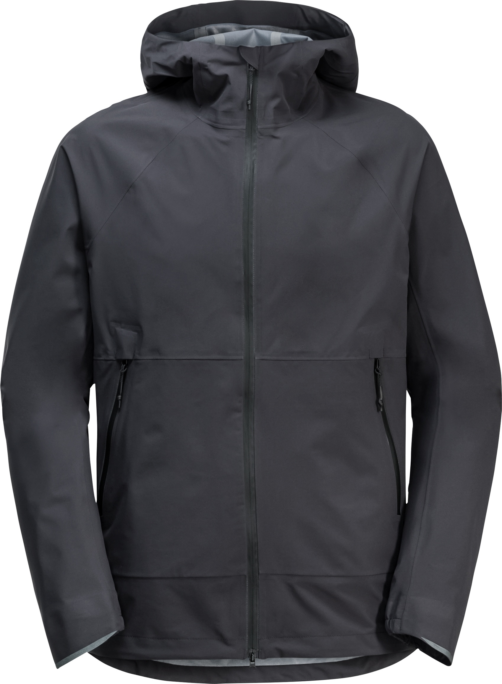 Fahrradjacke JACK WOLFSKIN "BIKE COMMUTE MONO JKT M", Herren, Gr. XXL (58), grau (phantom), Style:Oberstoff 100% POLYESTER; ABSEITE: 100% POLYESTER, AUSSER NICHT FASERIGES MATERIAL, Jacken Image