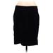 Eileen Fisher Casual Pencil Skirt Knee Length: Black Solid Bottoms - Women's Size Large