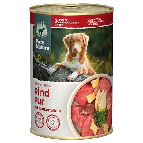 6x 400g Pure Nature Adult Rind Pur Hundefutter nass