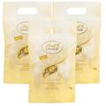 Lindt Lindor Bag White, Filled with Lindor Balls Made of White Lindt Chocolate with a Tenderly Melting Filling, 3 x 1kg
