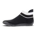 Barfußschuh LEGUANO "SNEAKER" Gr. L (42/43), schwarz-weiß (schwarz, weiß) Damen Schuhe Barfußschuh Schlupfboots Sockboots Socksneaker Stiefeletten
