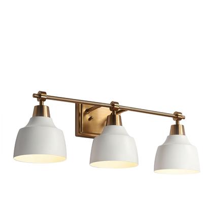 Dyra 3-Light White Gold Bathroom Vanity Light