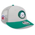 Men's New Era Cream/Kelly Green Philadelphia Eagles 2023 Sideline Historic Low Profile 9FIFTY Snapback Hat