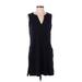 Lands' End Casual Dress - Slip dress: Black Solid Dresses - Women's Size Small