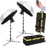 Impact Lightweight and Portable 2-Monolight Kit with Stands and Roller Case SF-ABRL180