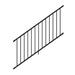 Deckorators Rapid Rail Textured Black Aluminum Stair Railing Kit (Posts Sold Separately) Metal in White | 36 H x 69.5 W x 2.36 D in | Wayfair