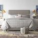 Three Posts™ Alisha Upholstered Standard Bed Polyester in Black | 51 H x 62 W x 78 D in | Wayfair F22C0CB2943A4D75B710E7F06F275183