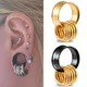 Doearko 2PCS New 316 Stainless Steel Fashion Ear Plugs Tunnels Matching Nose Rings Stretcher Studs