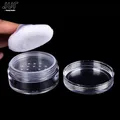 3pcs/set Empty Loose Powder Compact With The Grid Sifter & Puff Jar Packing Container Powdery Cake