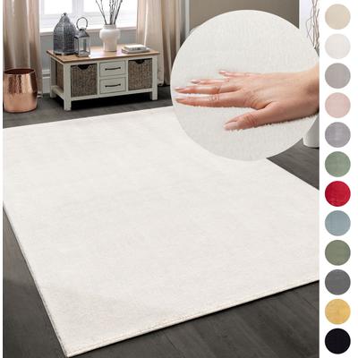 Teppich MY HOME "Arabell, Kunstfellteppich" Gr. 1, beige (natur), B:60cm H:16mm L:110cm, Polyester, Teppiche, flauschig, kuschelig, Felloptik, Anti-Rutsch-Unterseite, Waschbar Image
