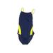 Speedo One Piece Swimsuit: Blue Print Swimwear - Women's Size 2X-Small