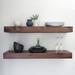 Millwood Pines Pippi Modern Floating Shelves 3 Inches Thick Wood in Brown | 3 H x 48 W x 10 D in | Wayfair 00915BE05C7348E9A317E1029BE02465
