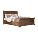 Loon Peak® Zafiro Storage Bed w/ 2 Drawers in Vintage Bourbon Wood in Brown | 56.25 H x 77.9 W x 98.85 D in | Wayfair